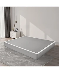 Sugift King Size Heavy Duty Metal Bed Frame Box Spring With Washable Fabric Cloth