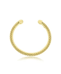 The Lovery Woven Cuff Bangle 14K Gold-Plated Sterling Silver