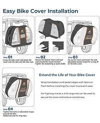 Ic Iclover Waterproof Bike Rack Cover for Transport, 600D Hitch Rack Cover with Clear Tail-Light Panel