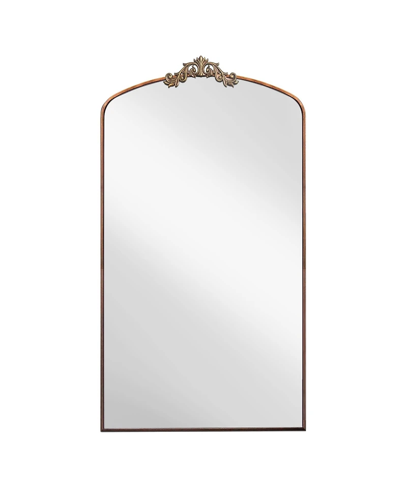Busdays 36x66 Inch Vintage Ornate Arched Full Length Floor Mirror Metal Framed Dressing Mirror for Bedroom Living Room Entryway