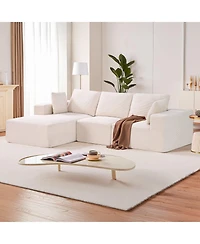 Sugift Modular Sectional Sofa, L Shaped with Chaise, Cloud Couch for Living Room