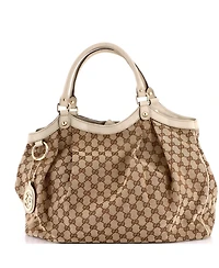 Pre-Owned Gucci Large Sukey Tote Gg Canvas with Leather