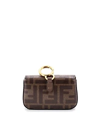 Pre-Owned Fendi Nano Chain Baguette Charm Bag Zucca Coated Canvas