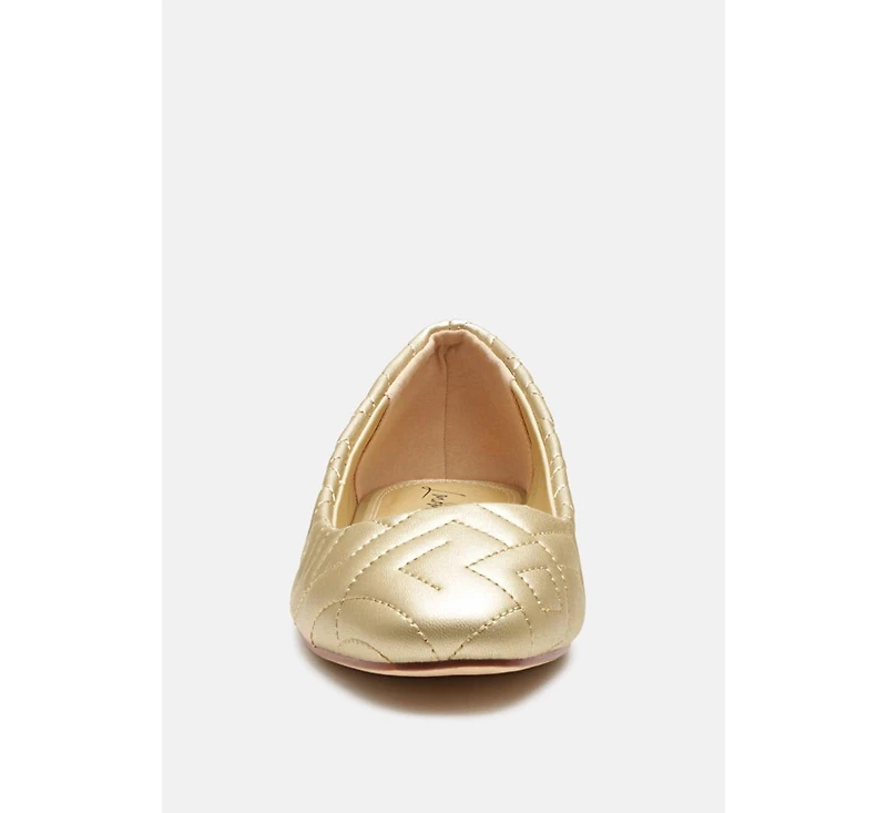 janice quilted ballerina flats