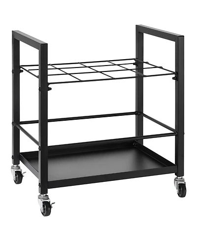 Sugift Blueprint Storage Rack, 12 Slots with Wheels, Mobile Blueprint Holder for Office