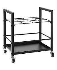 Sugift Blueprint Storage Rack, 12 Slots with Wheels, Mobile Blueprint Holder for Office
