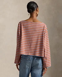 Polo Ralph Lauren Women's Striped Long-Sleeve Boat Neck T-Shirt