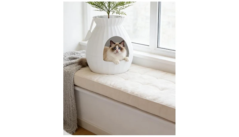 Zeus and Ruta Smart Cat Litter Box with Electronic Odor Removal and Sterilization for Indoor Cats