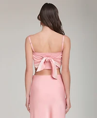 Avec Les Filles Women's Square Neck Scarf Top