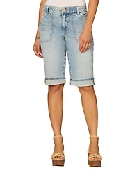 Democracy Petite Mid-Rise Bermuda Shorts
