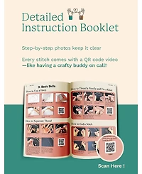 Gnuadz Classic Embroidery Stitches Practice Kit Beginner Adults Hand Learning