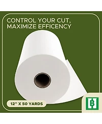 Gnuadz 2.5 Oz Cut Away Embroidery Stabilizer Roll Permanent Backing Machine Hand Soft 12" x 50