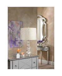 Vienna Full Spectrum Modern Table Lamp 26.5" High Clear Crystal Stacked Spheres