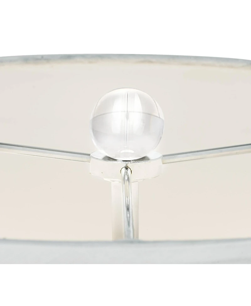 Vienna Full Spectrum Modern Table Lamp 26 1/2" High Square Marble Riser Crystal Spheres Drum Shade for Bedroom Living Room