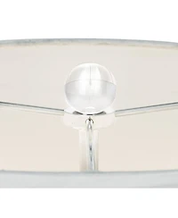 Vienna Full Spectrum Modern Table Lamp 26 1/2" High Square Marble Riser Crystal Spheres Drum Shade for Bedroom Living Room