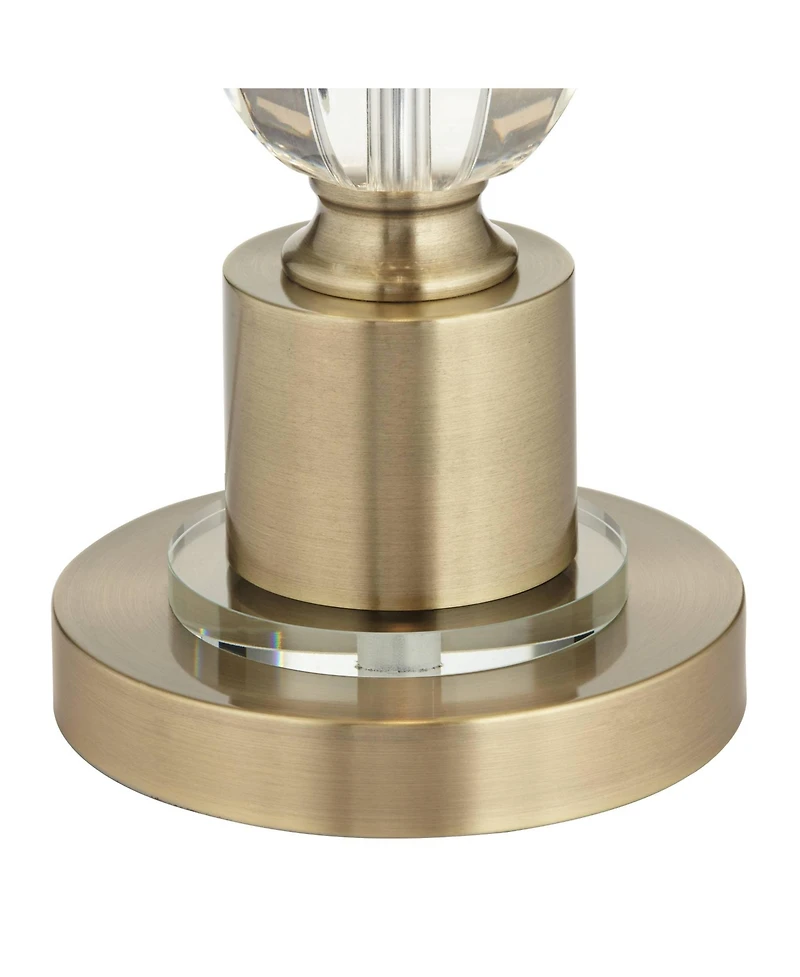 Vienna Full Spectrum Jordan 27 1/2" Tall Traditional Table Lamp Pull Chain Brass Finish Metal Crystal Single Living Room Bedroom