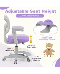 Gouun Adjustable Children Desk Chair with Y-Shaped Lumbar Support and Footrest