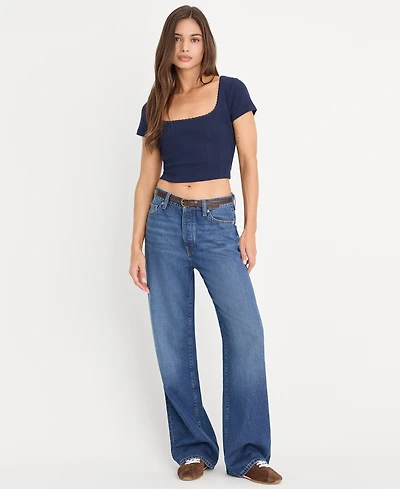 Good American Women's Weightless High-Rise Wide-Leg Jeans