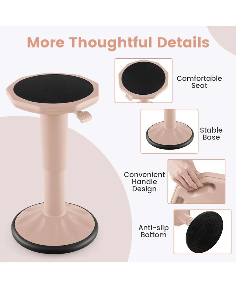 Gouun Adjustable-Height Wobble Stool for Active Seating