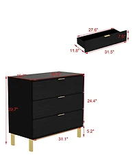 Famapy 3-Drawers Wood Chest of Drawers Dresser