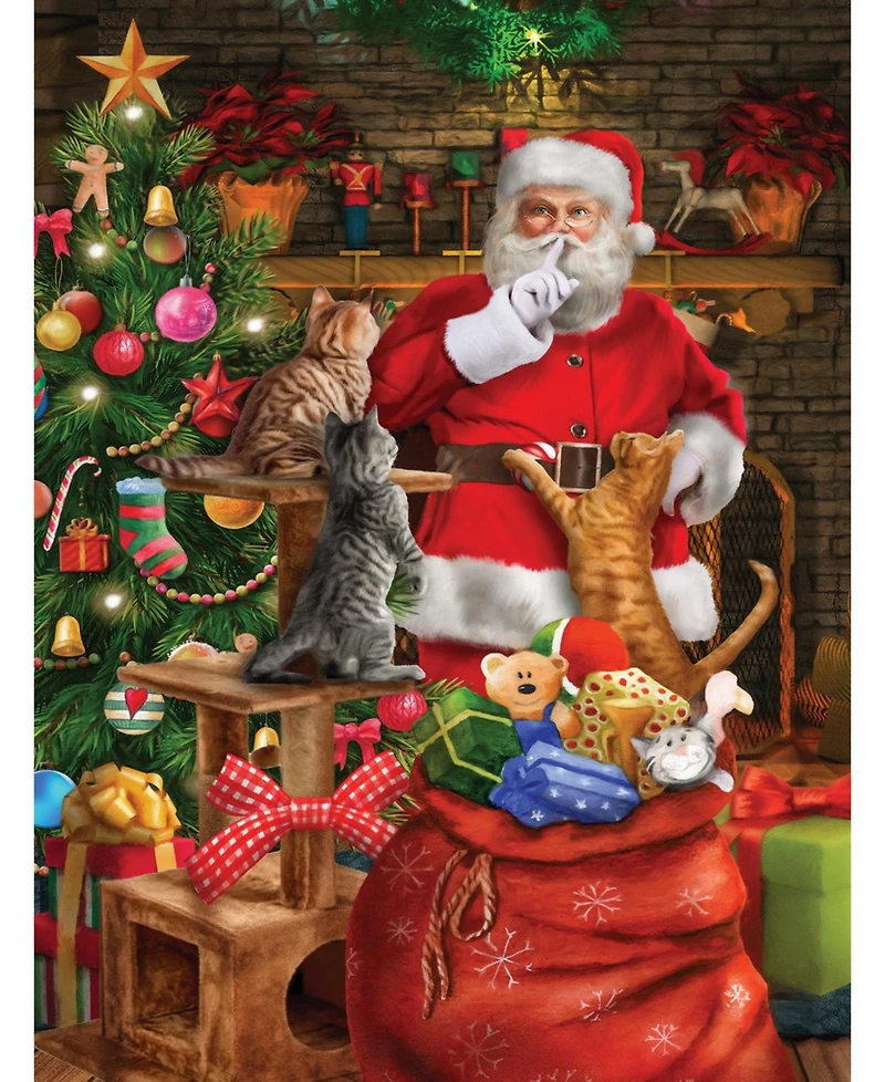 SunsOut Cat out of the Bag 300 piece Jigsaw Puzzle for Adults Christmas
