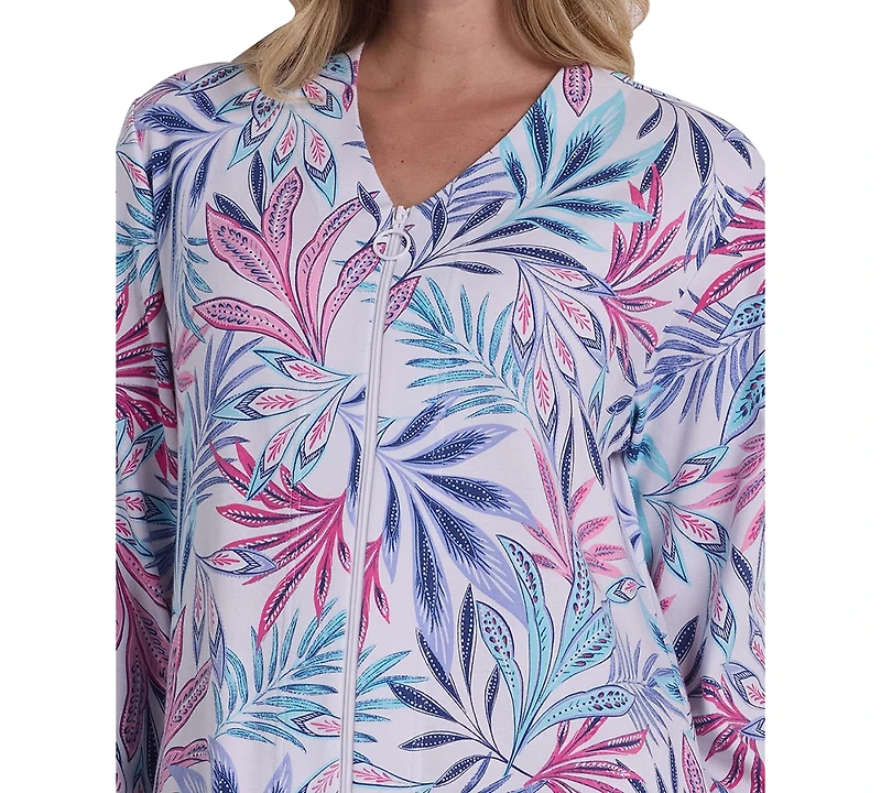 Miss Elaine Women's Printed Long-Sleeve Robe