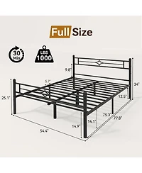 Sailvan Metal Platform Bed Frame with Headboard and Underbed Storage