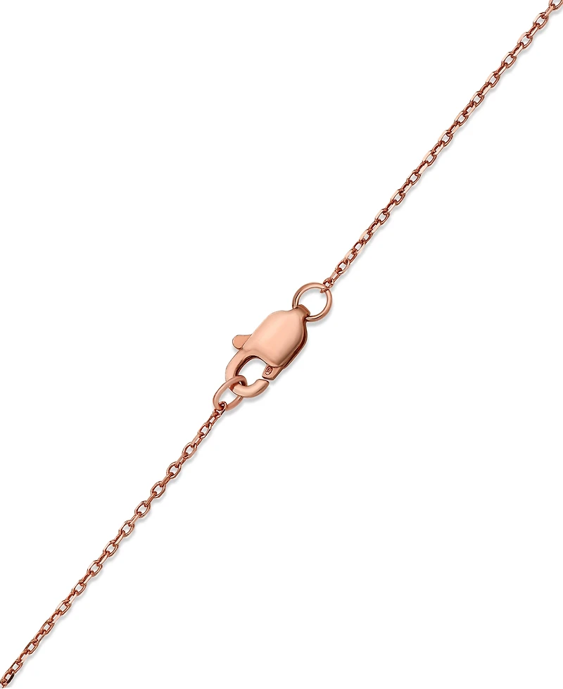 Diamond Halo Adjustable Pendant Necklace (1/2 ct. t.w.) in 14k Rose Gold