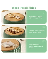 Rainsken 29" Round Storage Ottoman