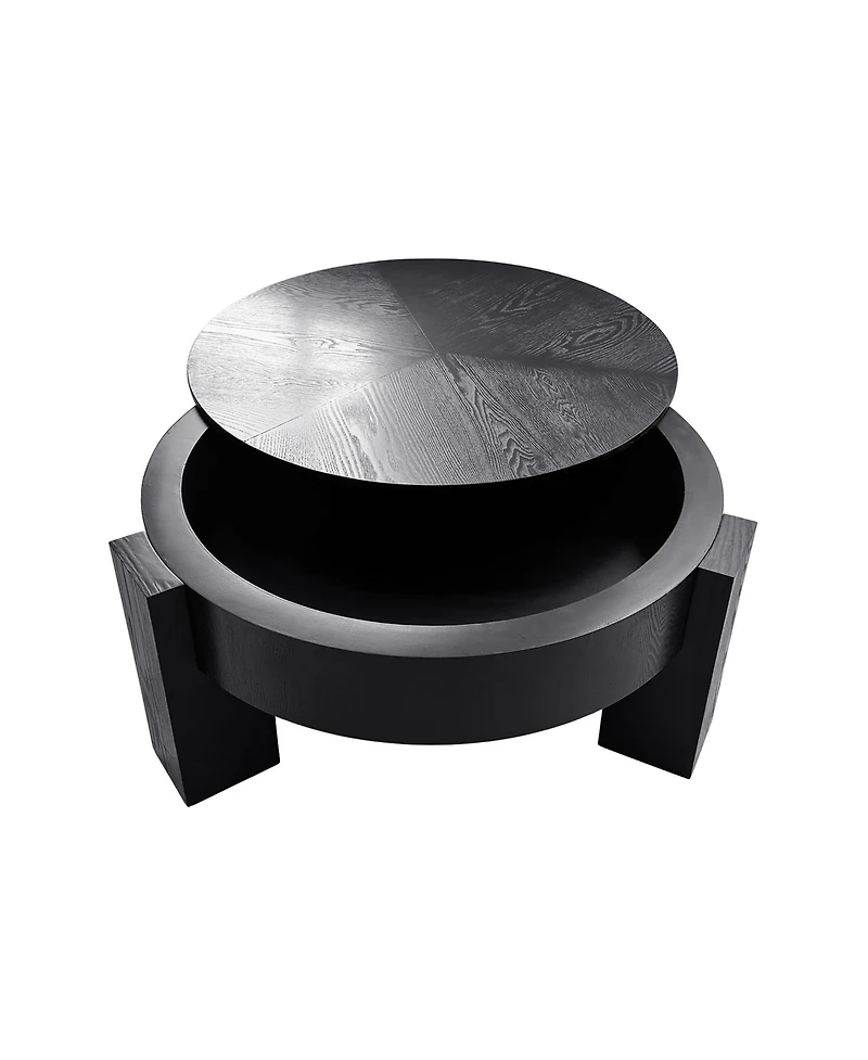 Rainsken 31.5'' Round Coffee Table with Hidden Storage