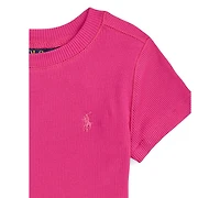 Polo Ralph Lauren Girls' 2T-6X Ribbed Crewneck Boxy T-Shirt