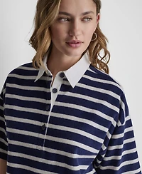Dkny Jeans Women's Striped Polo T-Shirt