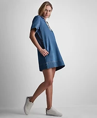 Dkny Jeans Women's Short-Sleeve Shift Dress
