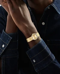 Movado Women's Museum Velura Lab Grown Diamond Swiss Quartz Light Yellow Pvd Steel Watch, 25mm