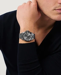 Movado Men's Bold Verso S Swiss Quartz Ionic Plated Grey Steel Watch, 42mm