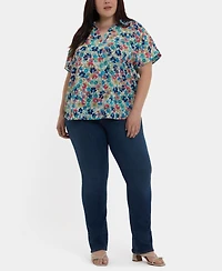 Nydj Plus Becky Short-Sleeve Top