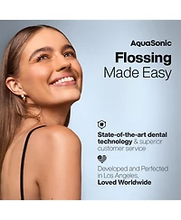 AquaSonic Elite Rechargeable Water Flosser - 300ml Tank, 4 Tips, Travel Bag