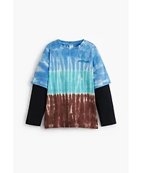 Desigual Boys Boys's Tie-Dye layered effect T-shirt