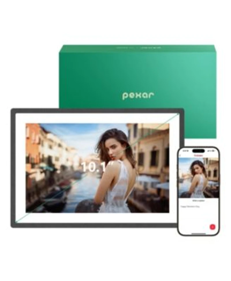 Pexar 10.1 Wifi Digital Photo Frame Hd Anti Glare Touch Display Share Photos Videos Via App Perfect For Gifting