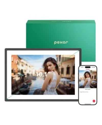 Pexar 10.1 Wifi Digital Photo Frame Hd Anti Glare Touch Display Share Photos Videos Via App Perfect For Gifting