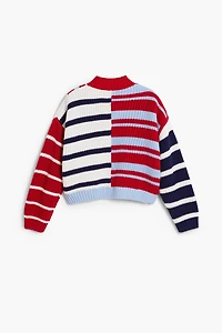 Desigual Girls Girls's Striped sweater zipper