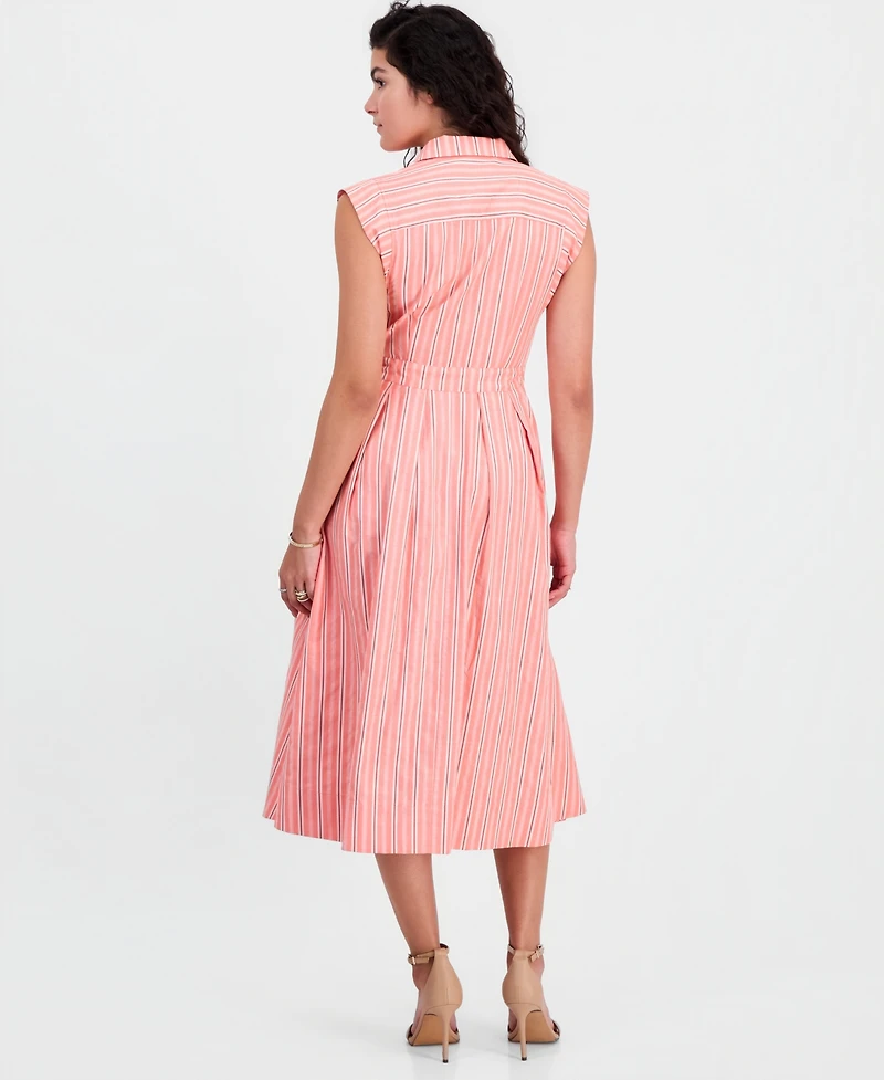 Sam Edelman Women's Button-Front Sleeveless Midi Dress