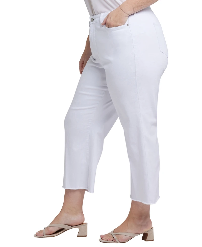 Nydj Plus Coco Relaxed Wide-Leg Crop Jeans