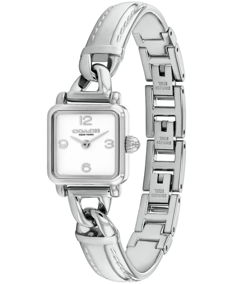 Coach Women's Cass Silver Tone Stainless Steel Bangle Bracelet Watch, 18mm