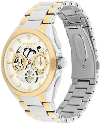 Coach Men's Jackson Two Tone Stainless Steel Bracelet Watch, 41.5mm