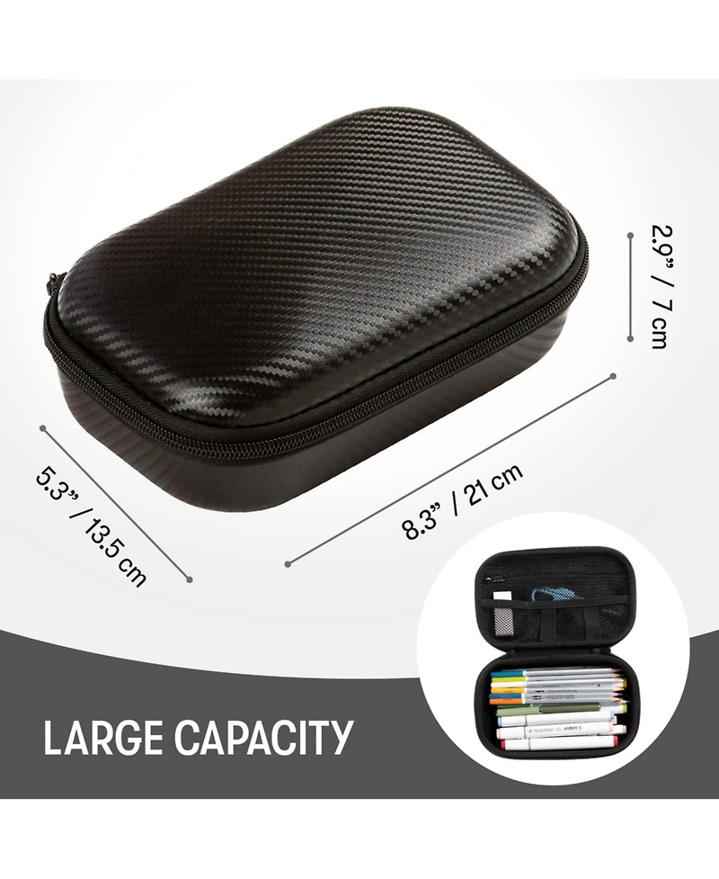 Gnuadz Carbon Pencil Case Eva Box Storage Organizer School Supplies Cable Holder