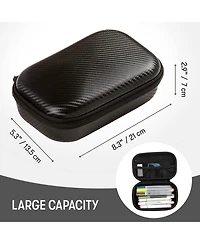 Gnuadz Carbon Pencil Case Eva Box Storage Organizer School Supplies Cable Holder