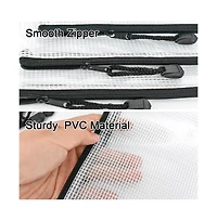 Gnuadz 20pcs Mesh Zipper Pouch A6 Clear Pencil Case Travel Storage Bag
