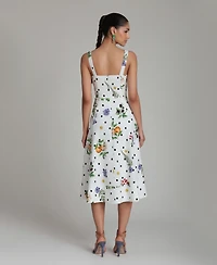 Avec Les Filles Women's Fit & Flare Floral-Print Dress