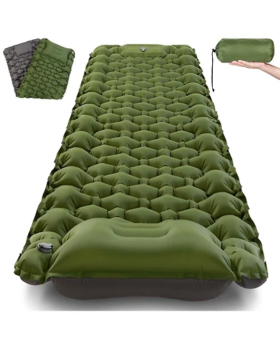 Gnuadz Self Inflating Sleeping Pad with Foot Pump for Camping Hiking Outdoor Recreation Gear